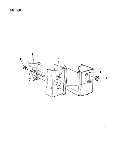 1988 Dodge Ram Wagon Door, Cargo Check Arm Diagram