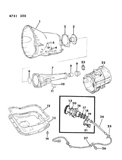1984 Dodge Ram 50 Seal, Adapter Main Shaft (1.938 ID & 2.563 OD) Diagram for 4269956