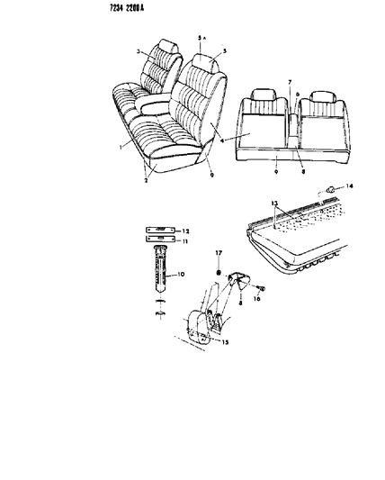 1987 Dodge Aries Front Seat Diagram 2 - Thumbnail
