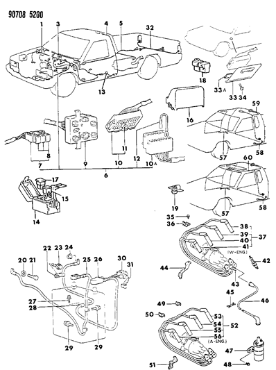1990 Dodge Ram 50 Wiring Harness of Electrical Diagram