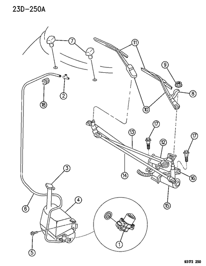 1995 Dodge Stratus Linkage Assembly Grommet Diagram for 4778097