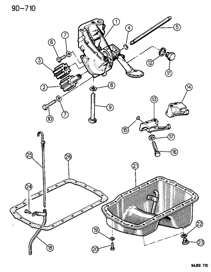 1994 Jeep Cherokee Engine Oiling Diagram 1 - Thumbnail