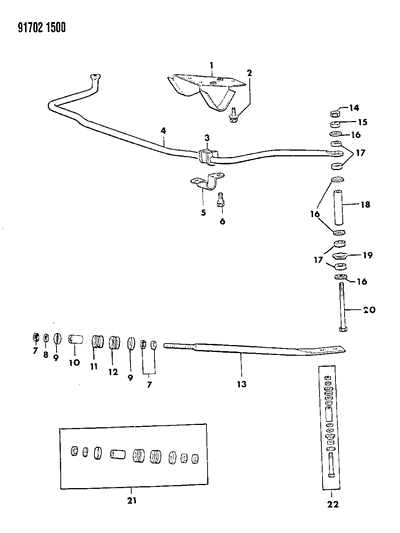 1991 Dodge Ram 50 Stabilizer - Front Diagram 2 - Thumbnail