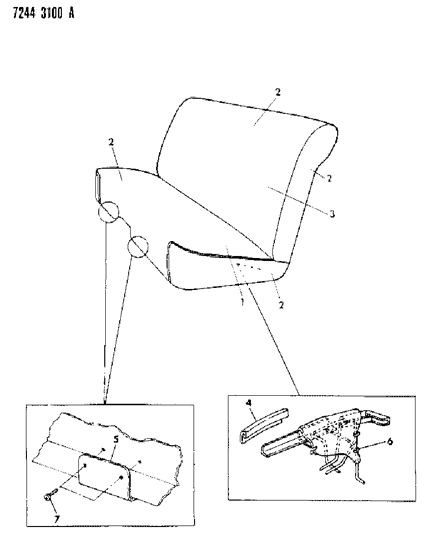 1987 Chrysler Fifth Avenue Rear Seat Diagram 3 - Thumbnail