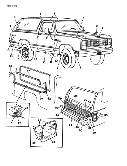 1984 Dodge W250 Cap, Rear Seat Rear Mounting Bracket And Nut Diagram for 4087642