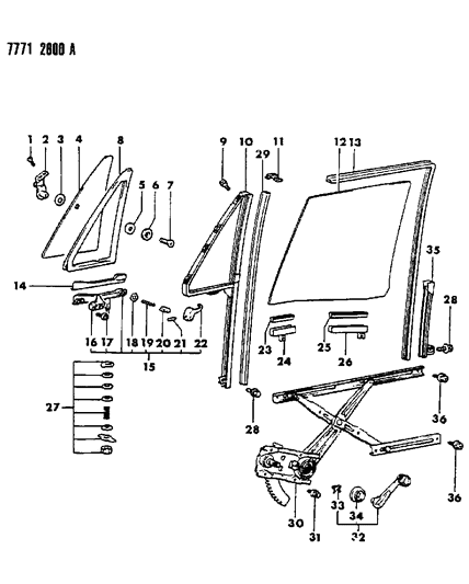 1987 Dodge Raider Screw And Washer Diagram for MF360767