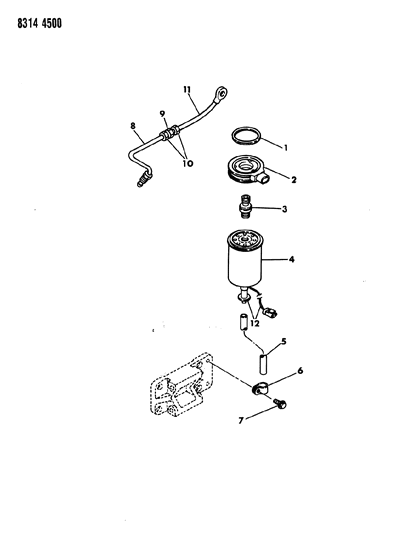 1989 Dodge D150 Fuel Filter Diagram 2 - Thumbnail