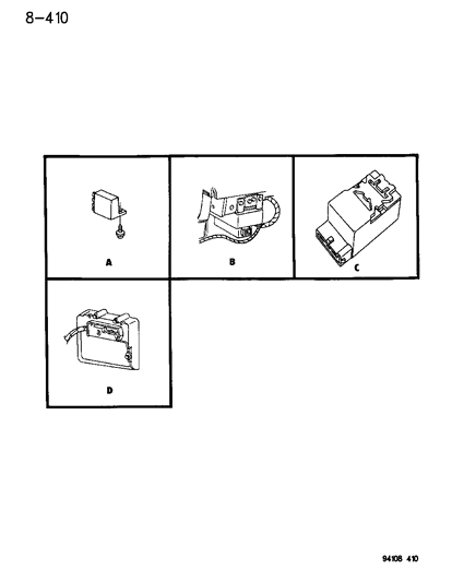 1994 Dodge Shadow Diagnostic Module Diagram for 5252554