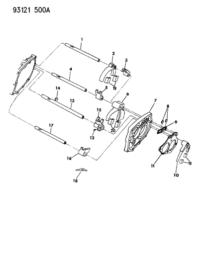 1993 Chrysler LeBaron GTC Control, Shift Diagram