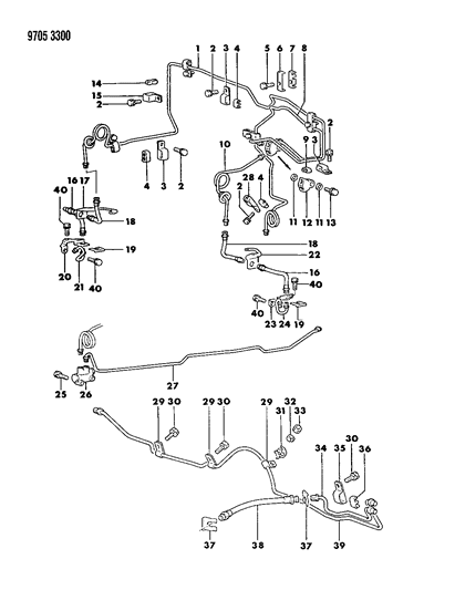 1989 Dodge Raider Lines & Hoses Diagram 1 - Thumbnail