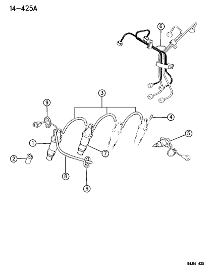 1996 Jeep Cherokee Fuel Injection System Diagram 1 - Thumbnail