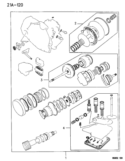 1996 Chrysler Sebring Coupe Seal & Gasket Package, Repair Automatic Transaxle Diagram 1 - Thumbnail