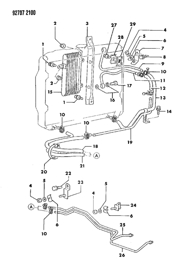 1992 Dodge Ram 50 Oil Cooler Lines Diagram 2 - Thumbnail