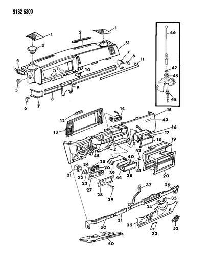 1989 Dodge Caravan Lock Nut Diagram for 4372137