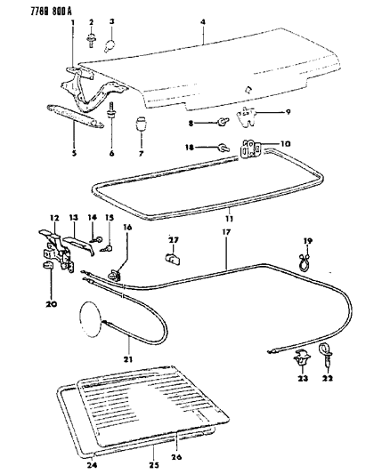 1987 Dodge Colt Bolt And Washer (6X25) Diagram for MS240303