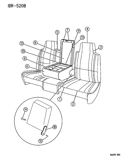 1994 Dodge Ram 2500 Front Seat Diagram 4 - Thumbnail