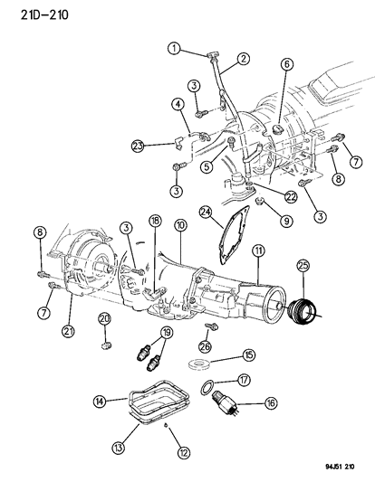 1994 Jeep Grand Cherokee Case & Related Parts Diagram 2 - Thumbnail