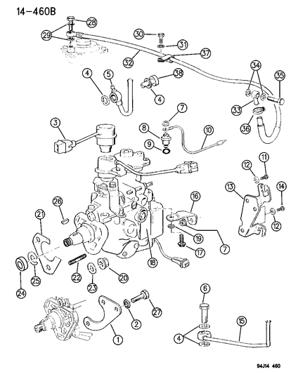 1995 Jeep Cherokee Bolt, Oil Pressure Transducer Diagram for 4720367