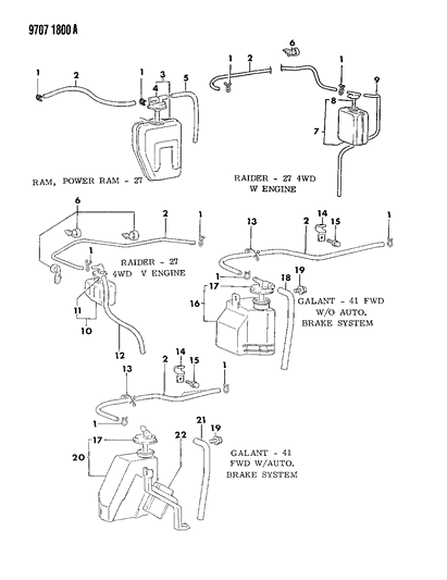 1989 Chrysler Conquest Condenser Tanks Diagram 2 - Thumbnail