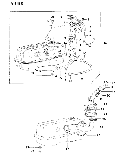 1987 Dodge Ram 50 Fuel Tank Diagram 1 - Thumbnail