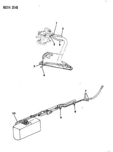 1993 Dodge Dakota Fuel Line Diagram 1 - Thumbnail