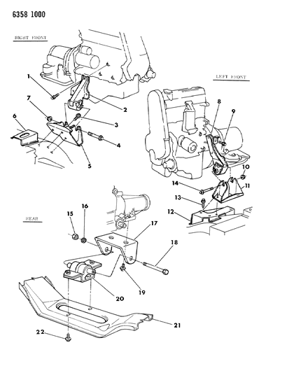 1987 Dodge Dakota Engine Mounting Diagram 1 - Thumbnail