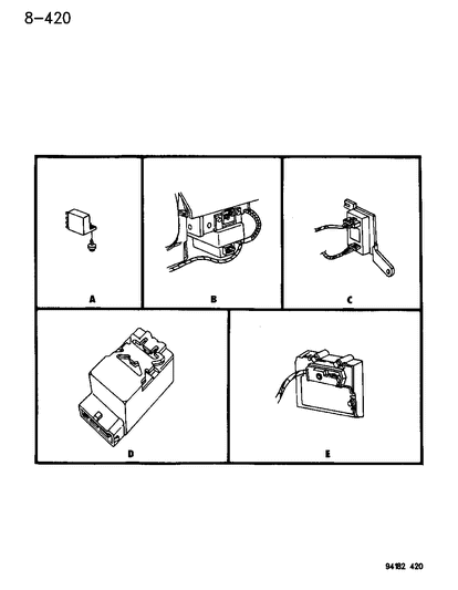 1994 Dodge Spirit Diagnostic Module Diagram for 4723293