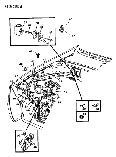 1991 Dodge Daytona Plumbing - A/C & Heater Diagram 1 - Thumbnail