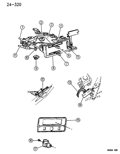 1995 Dodge Ram Wagon Switch, Blower Auxiliary Heater Diagram for 55036174