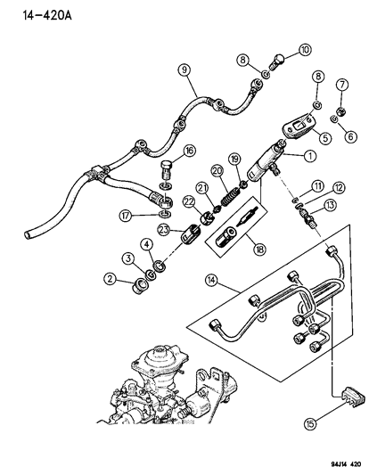 1994 Jeep Cherokee Fuel Injection System Diagram 1 - Thumbnail