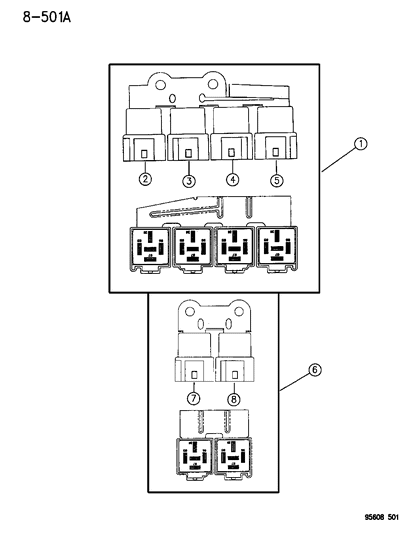 1996 Chrysler Sebring Coupe Relays Diagram