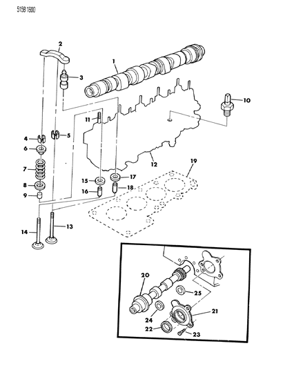 1985 Dodge Lancer Valve Seals Diagram for 4201332
