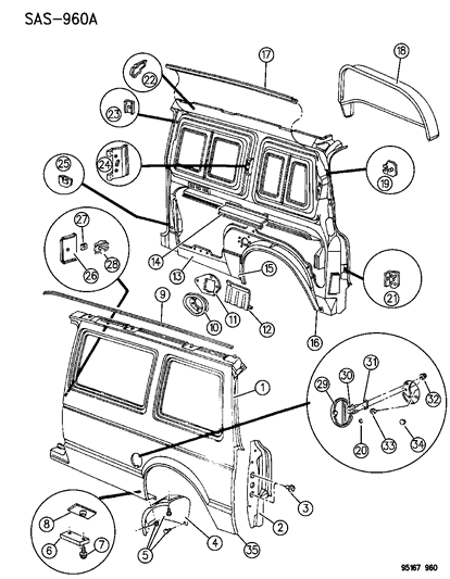 1995 Dodge Grand Caravan Pan, Front Floor Diagram for 4490111