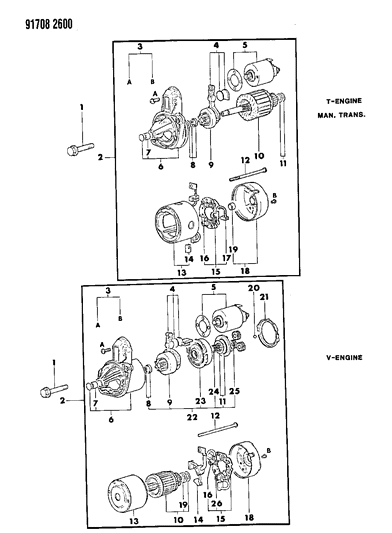 1991 Dodge Ram 50 Bolt, Flange, 5 Speed, T Engine Diagram for MF140272
