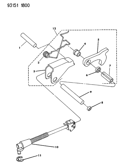 1993 Chrysler LeBaron GTC Parking Sprag Diagram