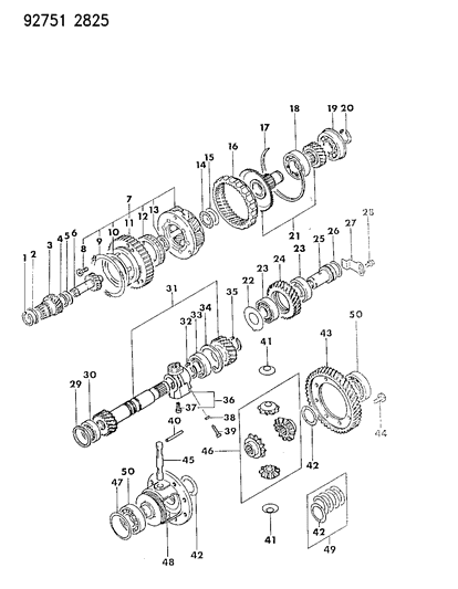 1994 Dodge Colt Power Train Automatic Transaxle Diagram 6 - Thumbnail