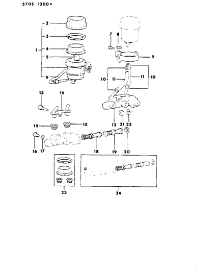 1986 Dodge Colt Brake Master Cylinder Diagram 1 - Thumbnail