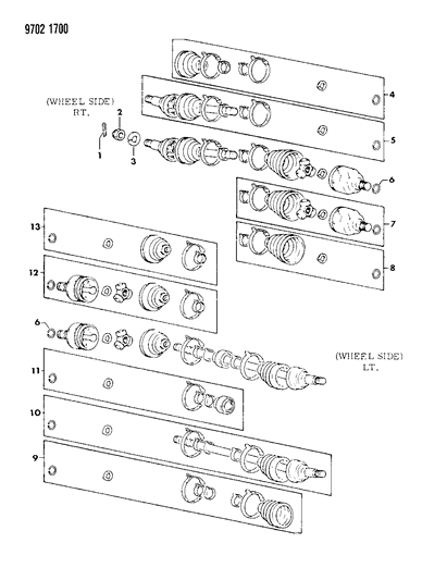 1989 Dodge Colt Axle, Front Diagram 3 - Thumbnail