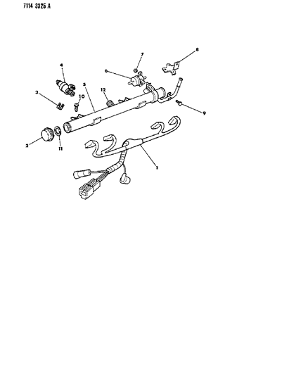 1987 Dodge Lancer Fuel Rail & Related Parts Diagram 4 - Thumbnail