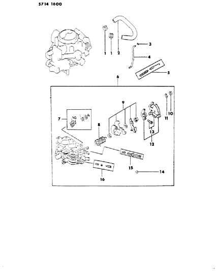 1985 Dodge Colt Carburetor Throttle Parts Diagram 2 - Thumbnail