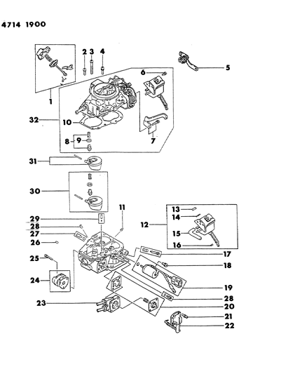 1984 Dodge Colt Carburetor Inner Parts Diagram 3 - Thumbnail
