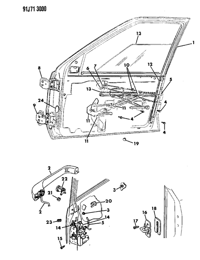 1993 Jeep Grand Cherokee Lock Diagram for 55033436