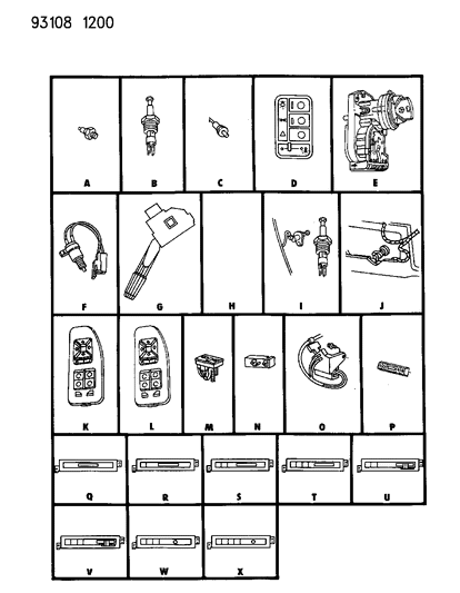 1993 Dodge Grand Caravan Window Switch Diagram for 4685278