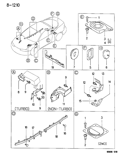 1996 Chrysler Sebring Coupe Wiring - Engine, Attaching Parts Diagram 2 - Thumbnail