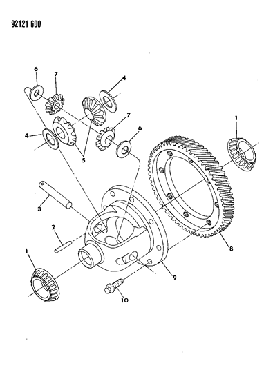 1992 Chrysler LeBaron GTC Differential Diagram