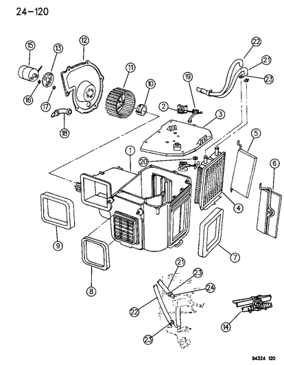 1994 Dodge Ram Wagon Heater Unit Diagram