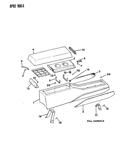 1992 Dodge Monaco Console Diagram 1 - Thumbnail