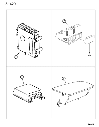 1996 Chrysler Cirrus Control Module Diagram for R4605094