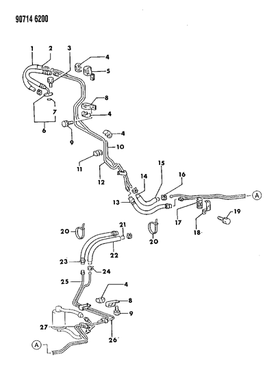 1990 Dodge Ram 50 Fuel Lines Diagram 2 - Thumbnail