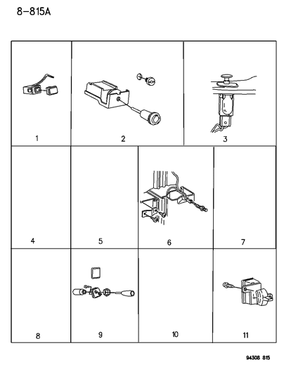1995 Dodge Ram Wagon Brake Switch Diagram for 56006818